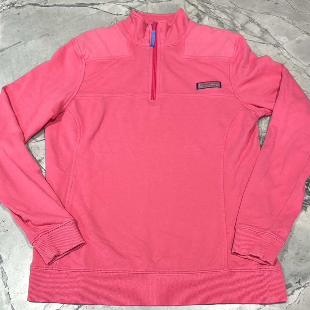 Vineyard Vines Martha’s Vineyard Pink Quarter-Zip Pullover